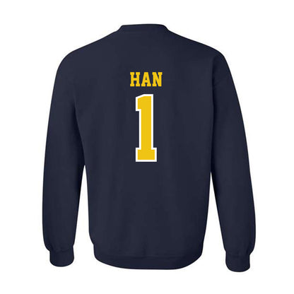 Michigan - NCAA Men's Lacrosse : Matt Han - Classic Shersey Crewneck Sweatshirt-1