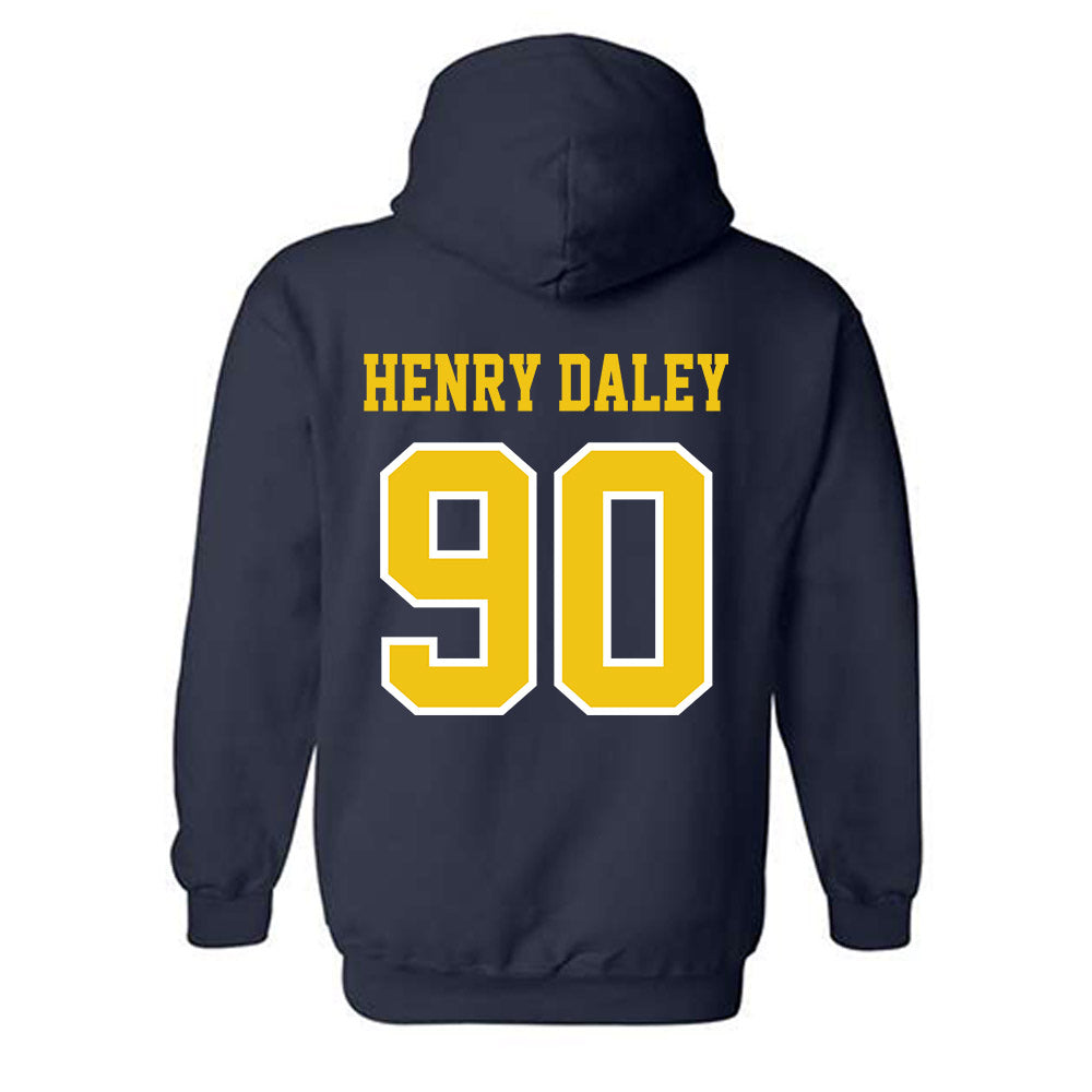 Michigan - NCAA Football : John Henry Daley - Classic Shersey Hooded Sweatshirt-1