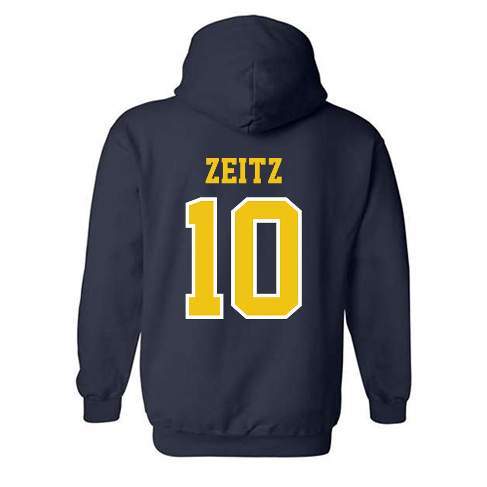 Michigan - NCAA Men's Soccer : Uriel Zeitz - Classic Shersey Hooded Sweatshirt-1
