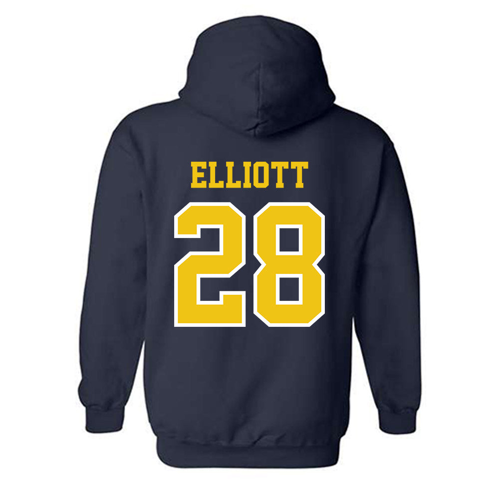 Michigan - NCAA Men's Lacrosse : Jack Elliott - Classic Shersey Hooded Sweatshirt-1