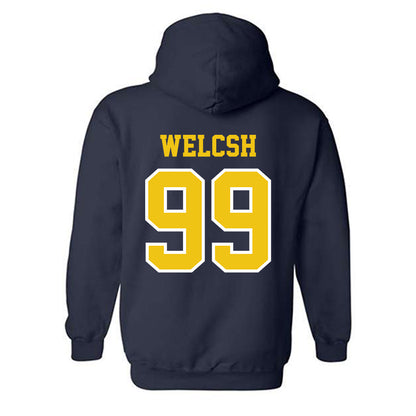 Michigan - NCAA Men's Lacrosse : Jack Welcsh - Classic Shersey Hooded Sweatshirt-1