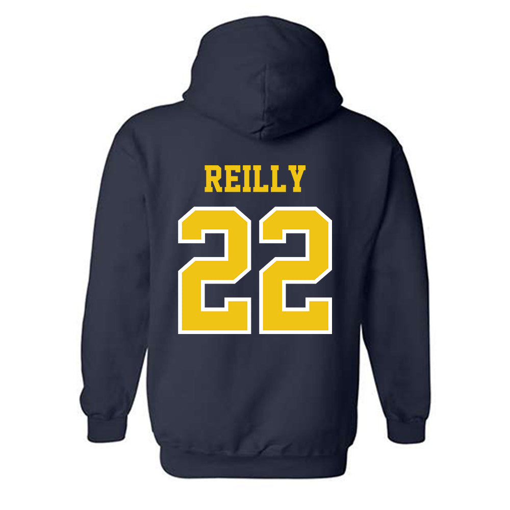 Michigan - NCAA Men's Lacrosse : CJ Reilly - Classic Shersey Hooded Sweatshirt-1
