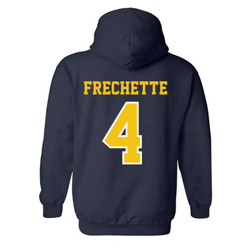 Michigan - NCAA Men's Lacrosse : Michael Frechette - Classic Shersey Hooded Sweatshirt-1