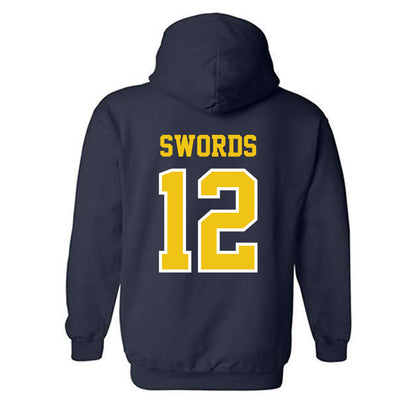 Michigan - NCAA Women's Basketball : Syla Swords - Classic Shersey Hooded Sweatshirt-1