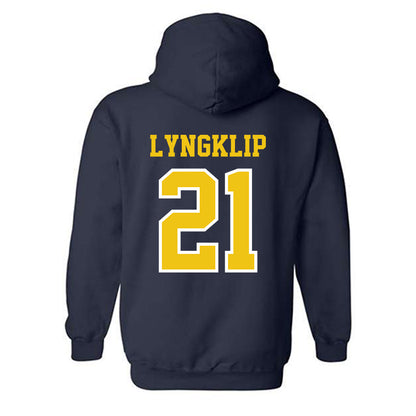 Michigan - NCAA Men's Lacrosse : Ryan Lyngklip - Classic Shersey Hooded Sweatshirt-1