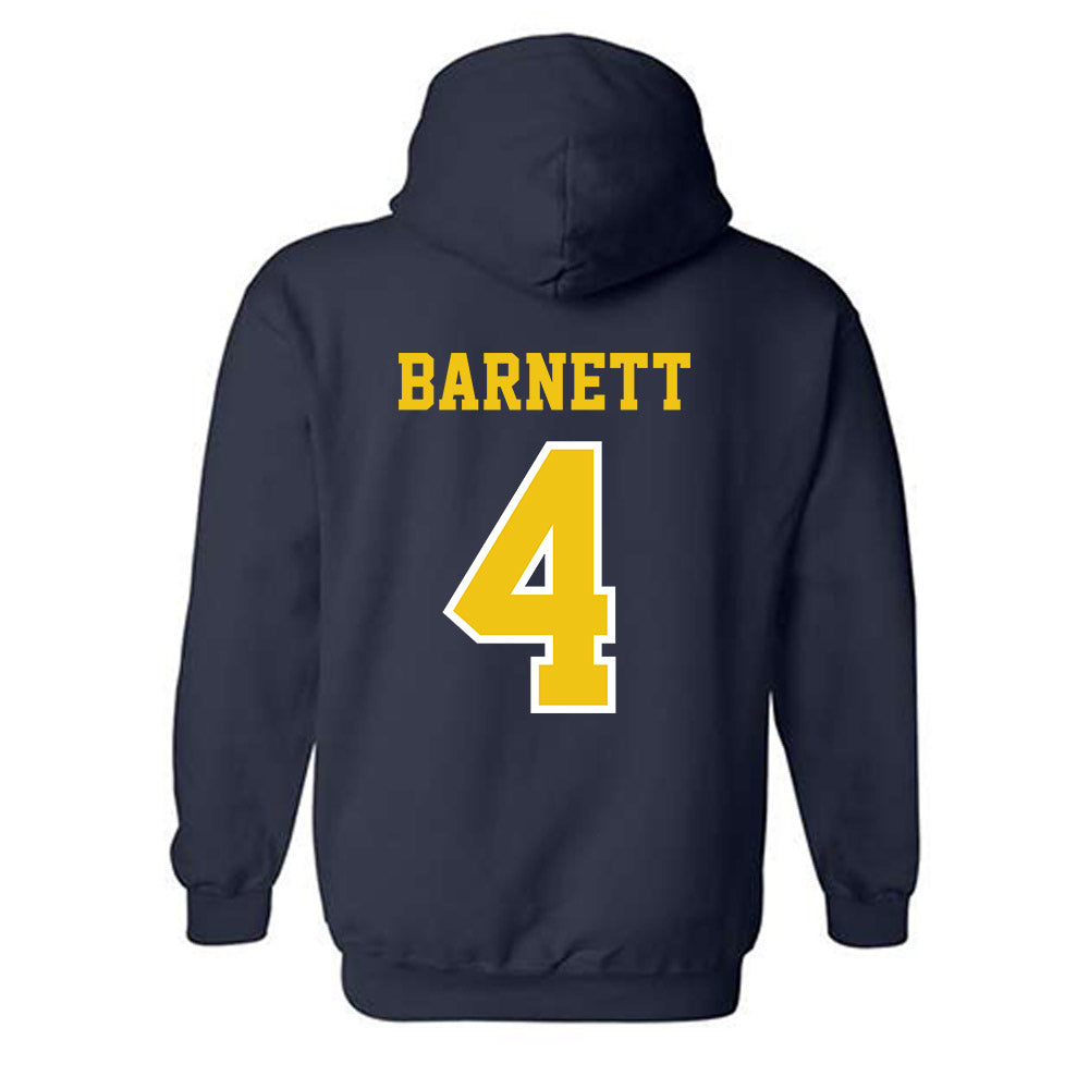 Michigan - NCAA Men's Ice Hockey : Asher Barnett - Classic Shersey Hooded Sweatshirt-1