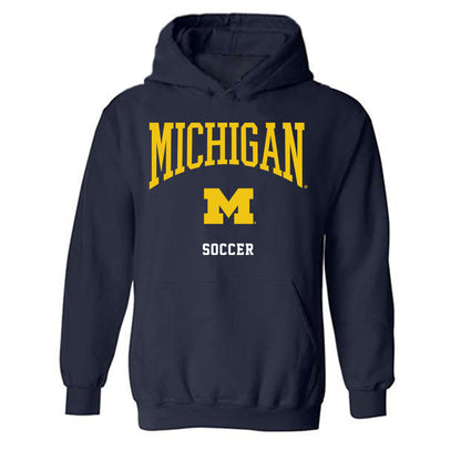Michigan - NCAA Men's Soccer : Michael Leon - Classic Shersey Hooded Sweatshirt-0