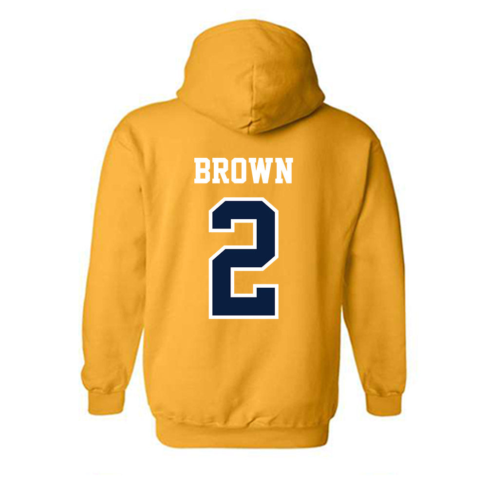 Michigan - NCAA Women's Basketball : Macy Brown - Classic Shersey Hooded Sweatshirt-1