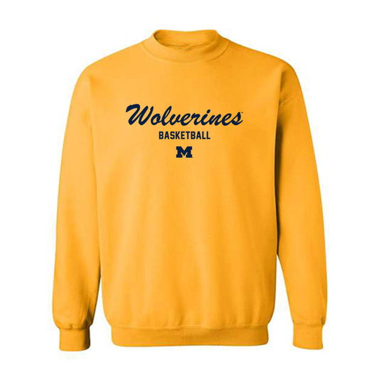 Michigan - NCAA Men's Basketball : Roddy Gayle Jr - Classic Shersey Crewneck Sweatshirt-0