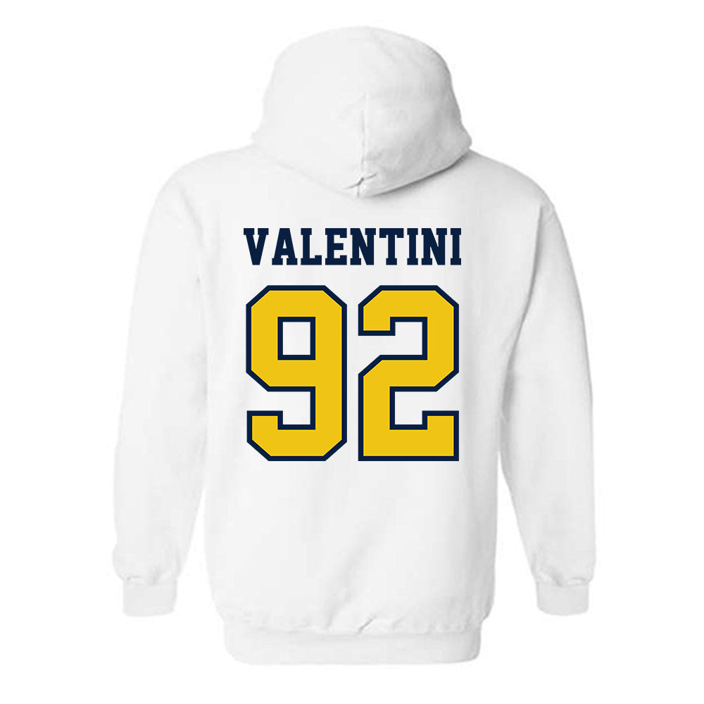 Michigan - NCAA Men's Ice Hockey : Adam Valentini - Classic Shersey Hooded Sweatshirt-1