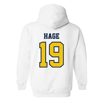 Michigan - NCAA Men's Ice Hockey : Michael Hage - Classic Shersey Hooded Sweatshirt-1