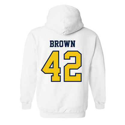 Michigan - NCAA Baseball : Justin Brown - Classic Shersey Hooded Sweatshirt-1