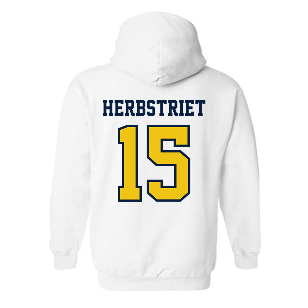 Michigan - NCAA Football : Chase Herbstriet - Classic Shersey Hooded Sweatshirt-1