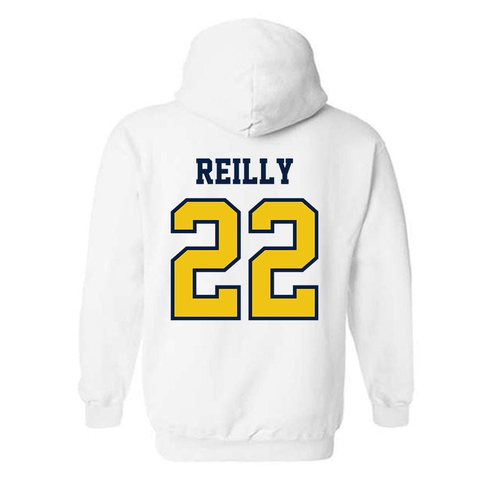 Michigan - NCAA Men's Lacrosse : CJ Reilly - Classic Shersey Hooded Sweatshirt-1