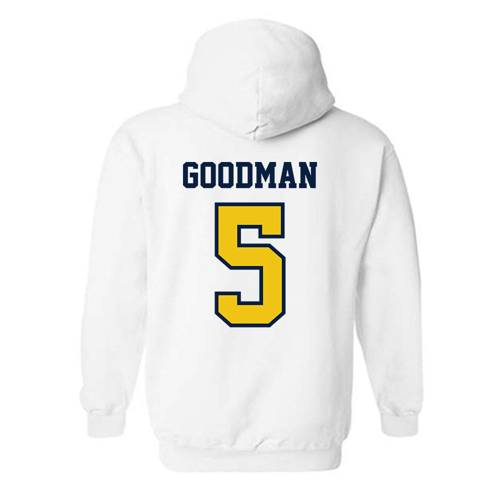 Michigan - NCAA Men's Basketball : Oscar Goodman - Classic Shersey Hooded Sweatshirt-1