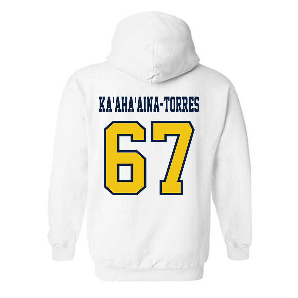 Michigan - NCAA Football : Houston Ka'aha'aina-Torres - Classic Shersey Hooded Sweatshirt-1