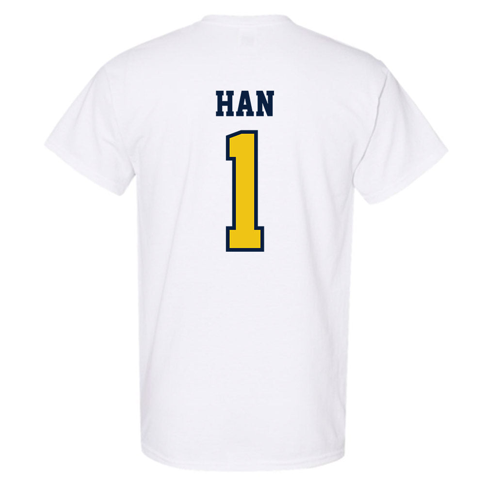 Michigan - NCAA Men's Lacrosse : Matt Han - Classic Shersey T-Shirt-1