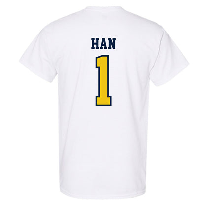 Michigan - NCAA Men's Lacrosse : Matt Han - Classic Shersey T-Shirt-1