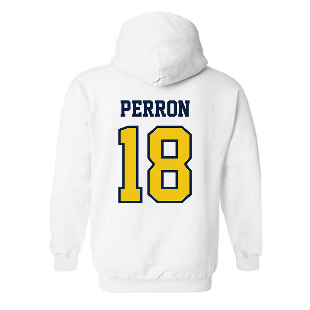 Michigan - NCAA Men's Ice Hockey : Jayden Perron - Classic Shersey Hooded Sweatshirt-1