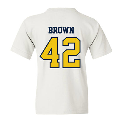 Michigan - NCAA Baseball : Justin Brown - Classic Shersey Youth T-Shirt-1
