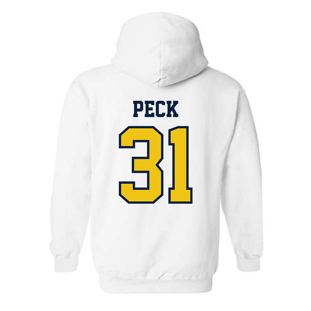 Michigan - NCAA Men's Ice Hockey : Stephen Peck - Classic Shersey Hooded Sweatshirt-1