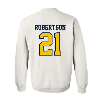 Michigan - NCAA Men's Ice Hockey : Ben Robertson - Classic Shersey Crewneck Sweatshirt-1