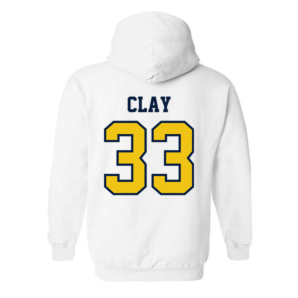 Michigan - NCAA Men's Lacrosse : Jackson Clay - Classic Shersey Hooded Sweatshirt-1