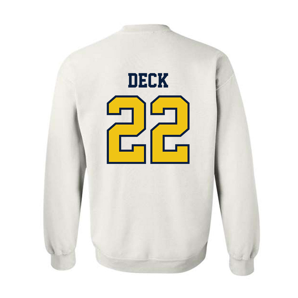 Michigan - NCAA Football : Jordan Deck - Classic Shersey Crewneck Sweatshirt-1