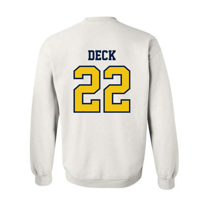 Michigan - NCAA Football : Jordan Deck - Classic Shersey Crewneck Sweatshirt-1