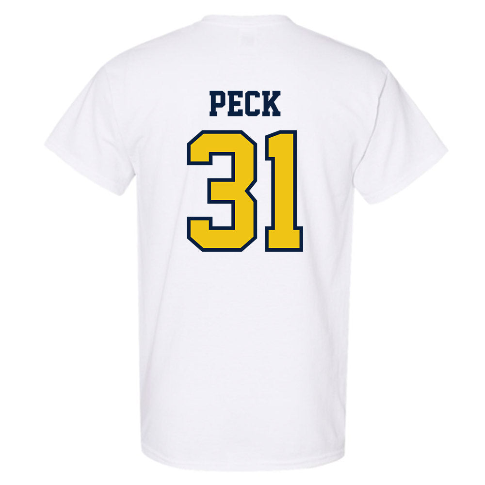 Michigan - NCAA Men's Ice Hockey : Stephen Peck - Classic Shersey T-Shirt-1