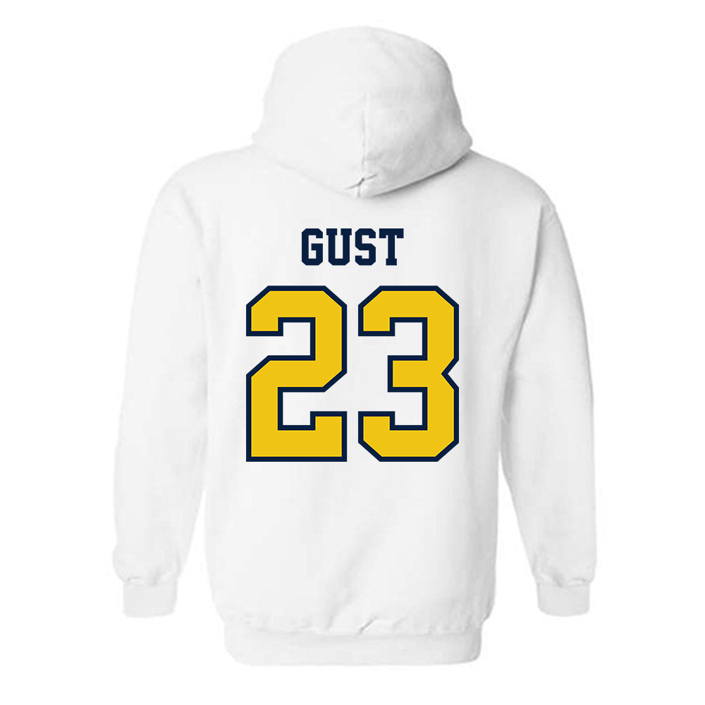 Michigan - NCAA Men's Ice Hockey : Miles Gust - Classic Shersey Hooded Sweatshirt-1