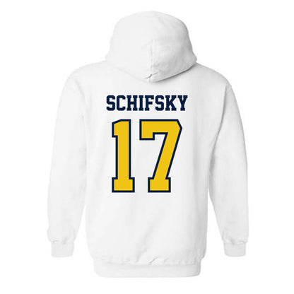 Michigan - NCAA Men's Ice Hockey : Garrett Schifsky - Classic Shersey Hooded Sweatshirt-1