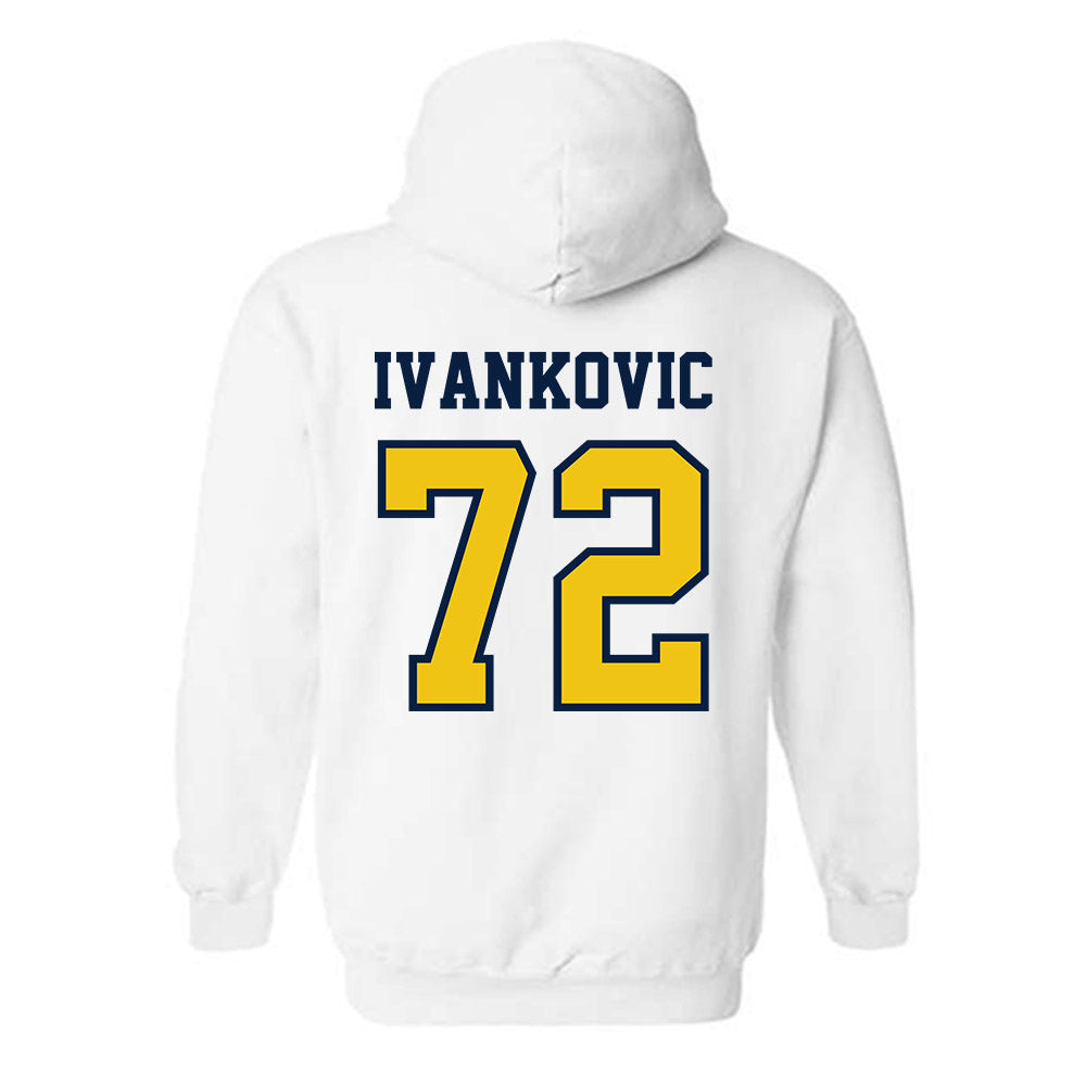 Michigan - NCAA Men's Ice Hockey : Jack Ivankovic - Classic Shersey Hooded Sweatshirt-1