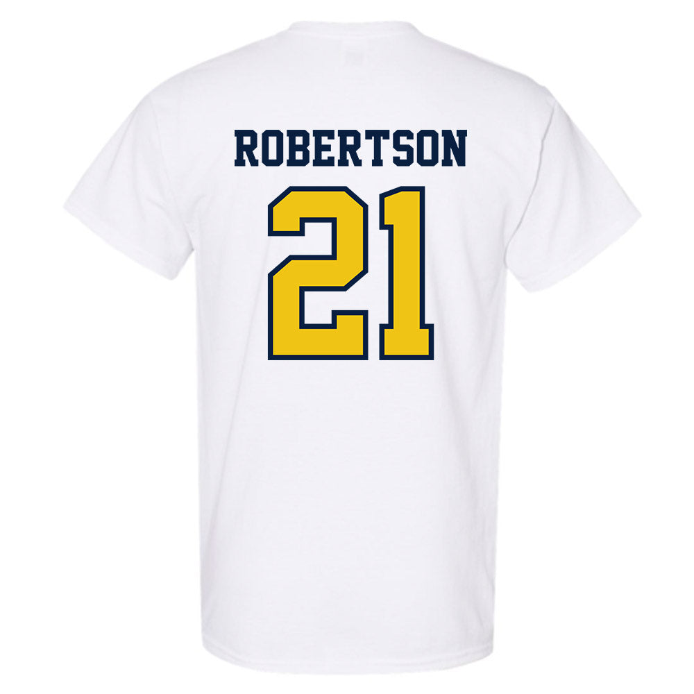 Michigan - NCAA Men's Ice Hockey : Ben Robertson - Classic Shersey T-Shirt-1