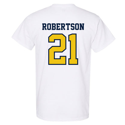 Michigan - NCAA Men's Ice Hockey : Ben Robertson - Classic Shersey T-Shirt-1