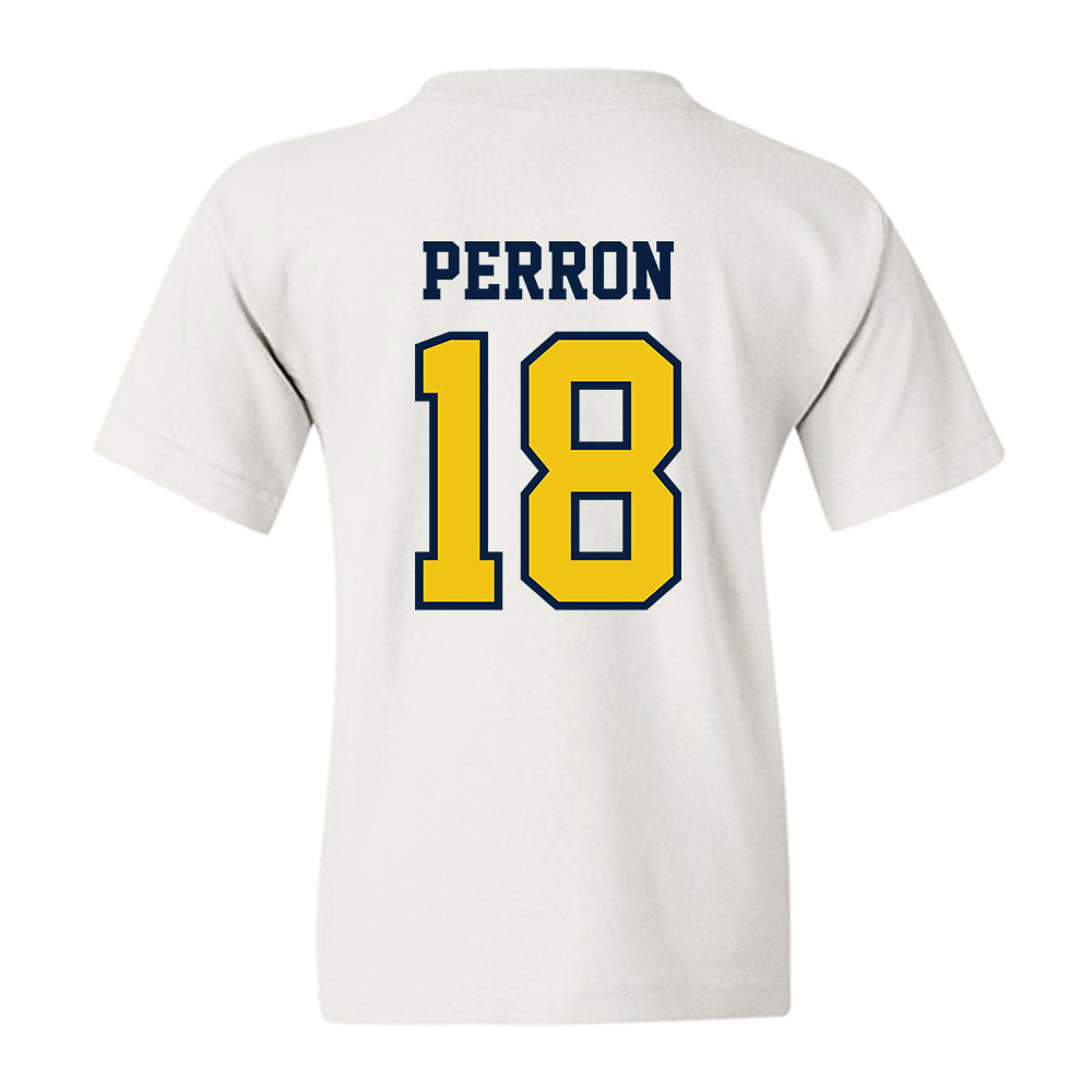 Michigan - NCAA Men's Ice Hockey : Jayden Perron - Classic Shersey Youth T-Shirt-1
