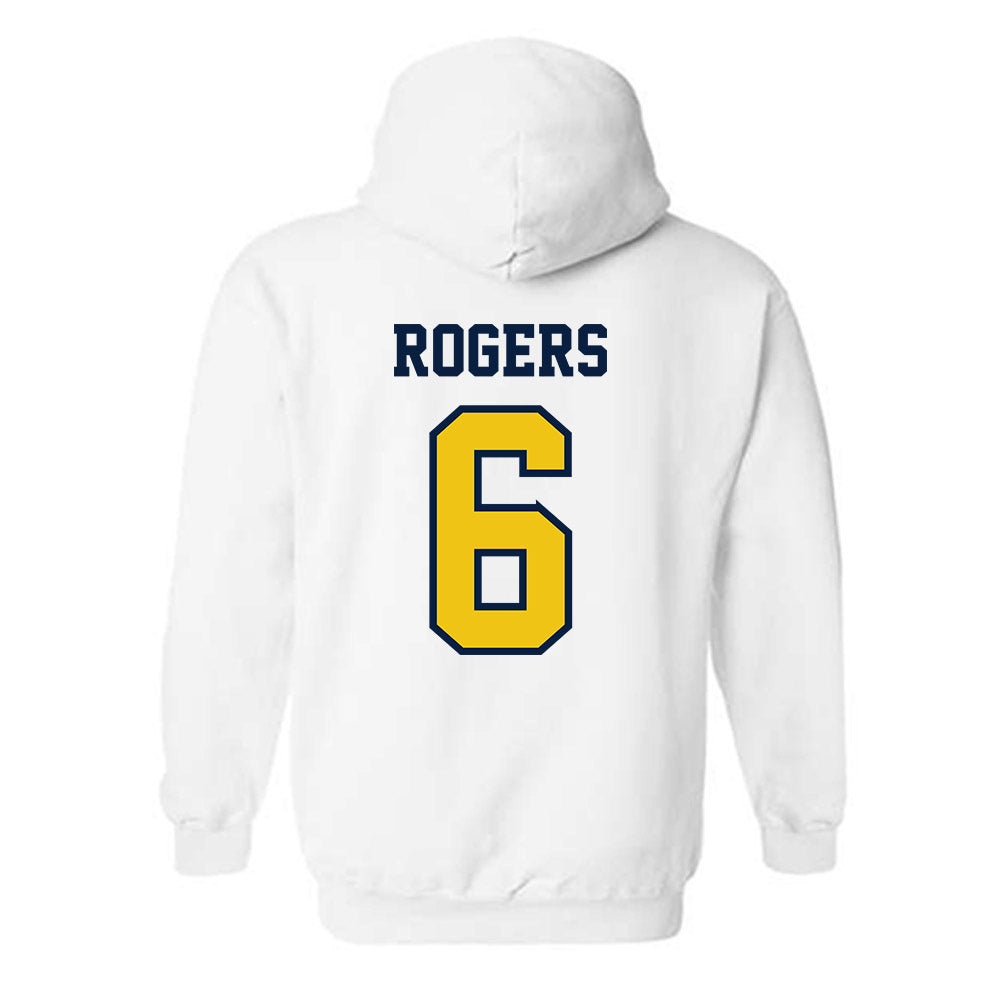 Michigan - NCAA Men's Soccer : Quin Rogers - Classic Shersey Hooded Sweatshirt-1