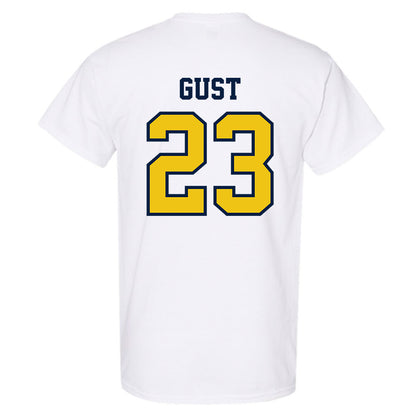 Michigan - NCAA Men's Ice Hockey : Miles Gust - Classic Shersey T-Shirt-1