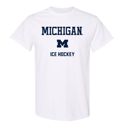 Michigan - NCAA Men's Ice Hockey : Henry Mews - Classic Shersey T-Shirt-0