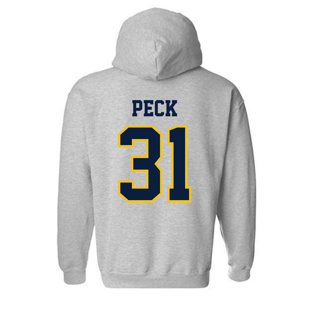 Michigan - NCAA Men's Ice Hockey : Stephen Peck - Classic Shersey Hooded Sweatshirt-1