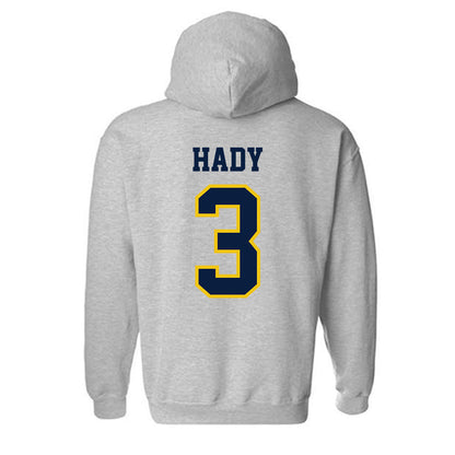 Michigan - NCAA Men's Ice Hockey : Hunter Hady - Classic Shersey Hooded Sweatshirt-1