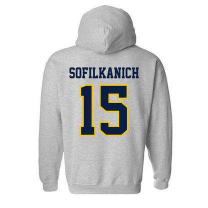 Michigan - NCAA Women's Basketball : Ashley Sofilkanich - Classic Shersey Hooded Sweatshirt-1