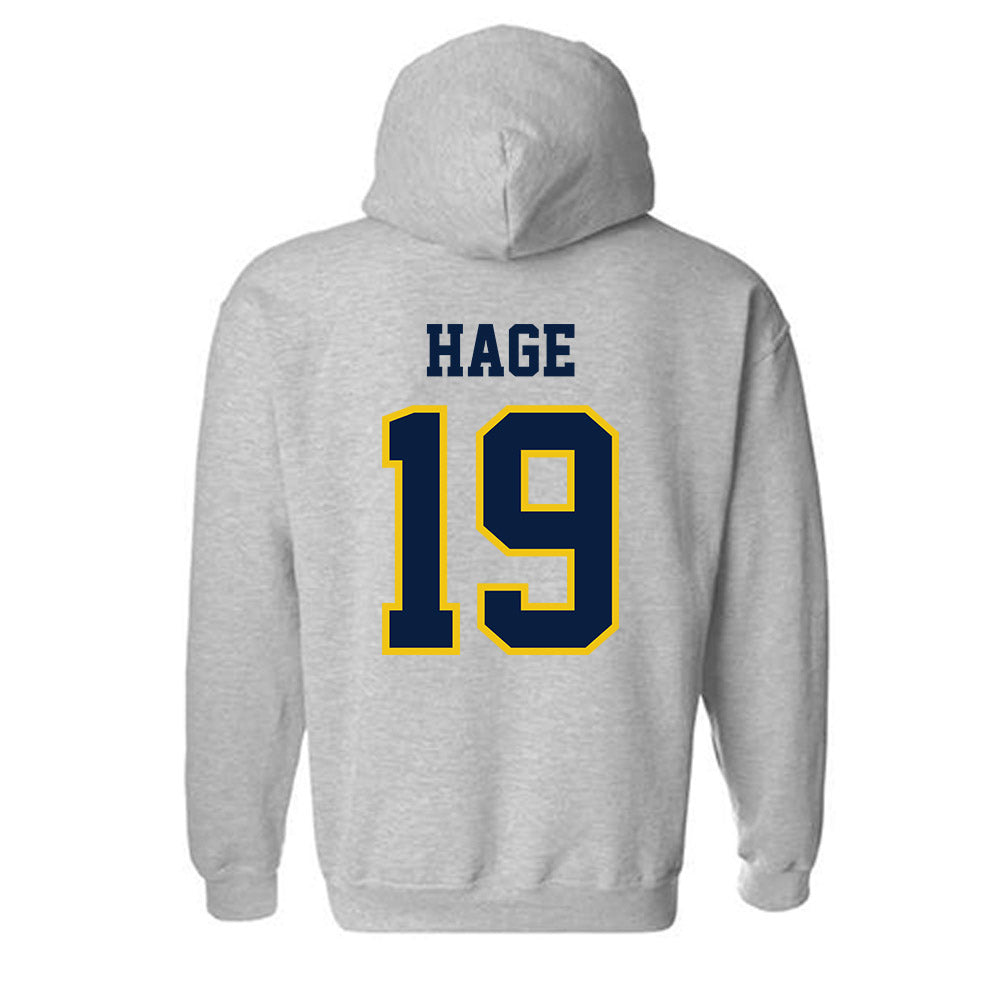 Michigan - NCAA Men's Ice Hockey : Michael Hage - Classic Shersey Hooded Sweatshirt-1