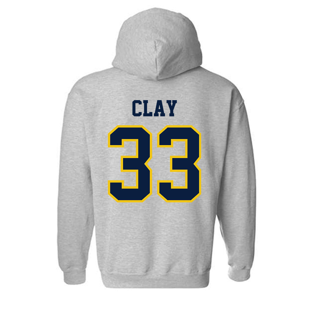 Michigan - NCAA Men's Lacrosse : Jackson Clay - Classic Shersey Hooded Sweatshirt-1