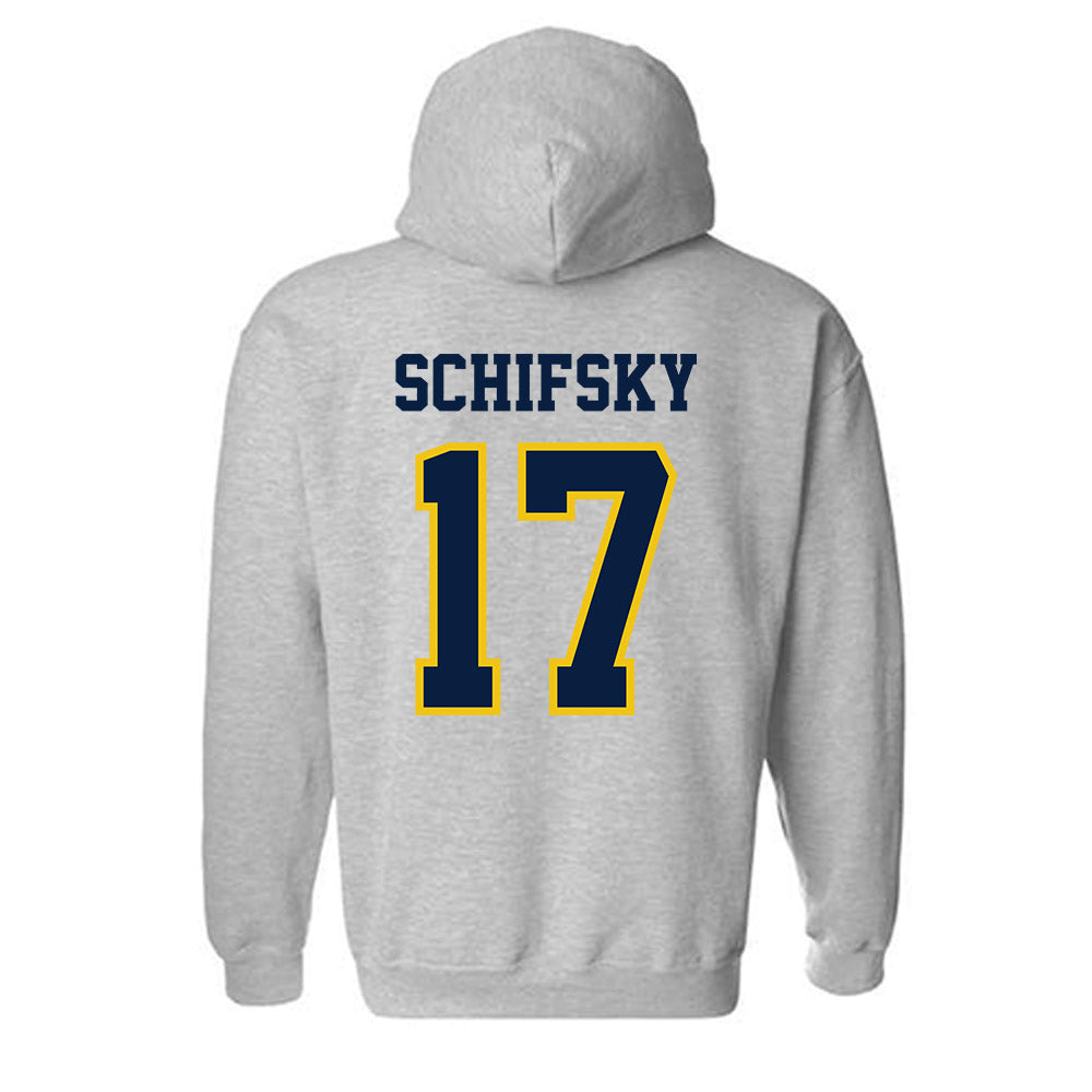 Michigan - NCAA Men's Ice Hockey : Garrett Schifsky - Classic Shersey Hooded Sweatshirt-1
