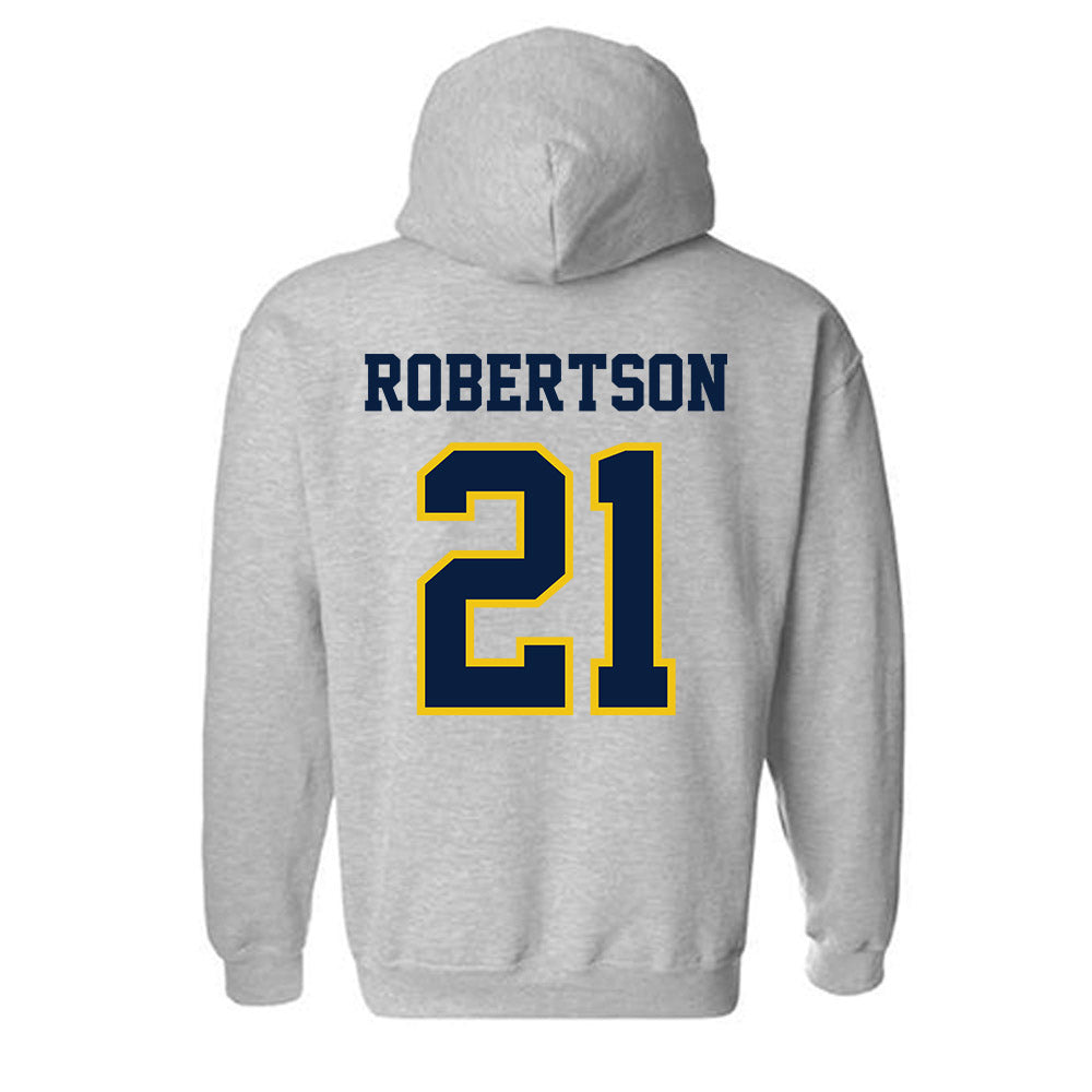 Michigan - NCAA Men's Ice Hockey : Ben Robertson - Classic Shersey Hooded Sweatshirt-1