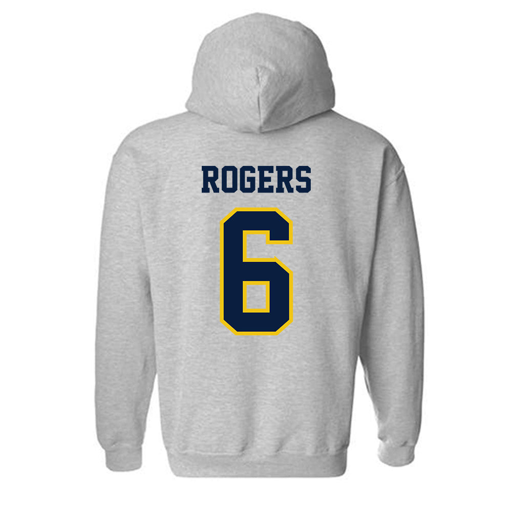 Michigan - NCAA Men's Soccer : Quin Rogers - Classic Shersey Hooded Sweatshirt-1