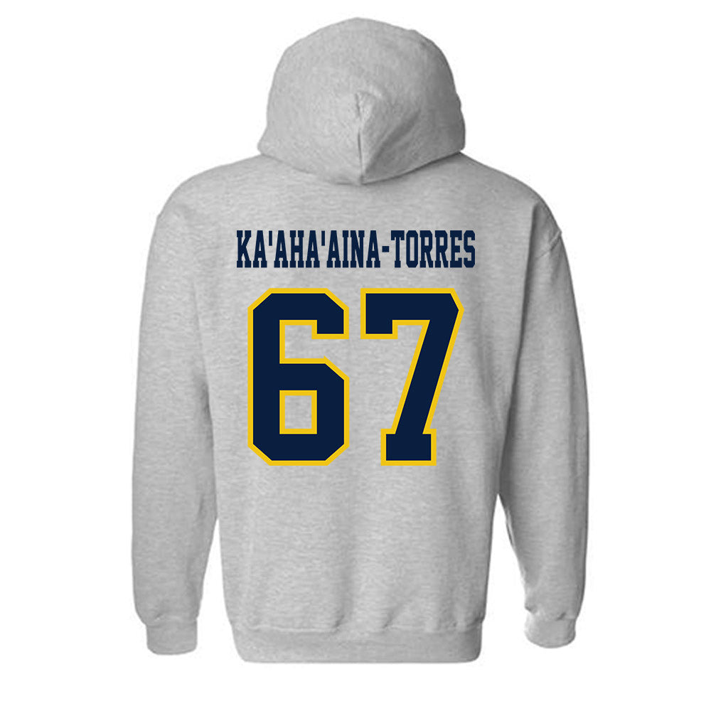Michigan - NCAA Football : Houston Ka'aha'aina-Torres - Classic Shersey Hooded Sweatshirt-1