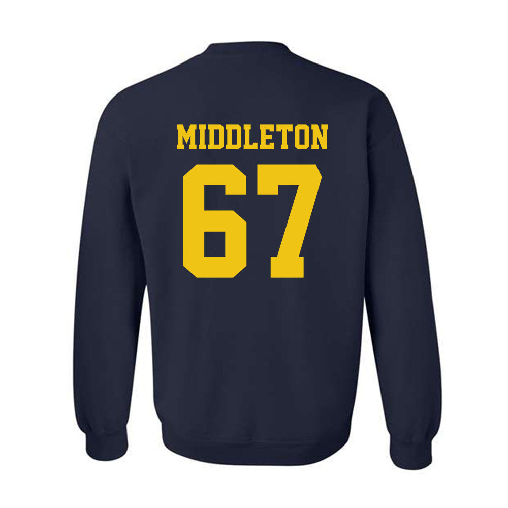 Michigan - NCAA Football : Trent Middleton - Sports Shersey Crewneck Sweatshirt-1
