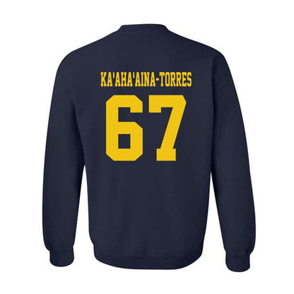 Michigan - NCAA Football : Houston Ka'aha'aina-Torres - Sports Shersey Crewneck Sweatshirt-1